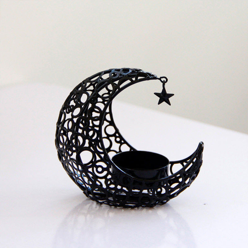 Orélia Maison™— Bougeoir Lunaire Noir & Or