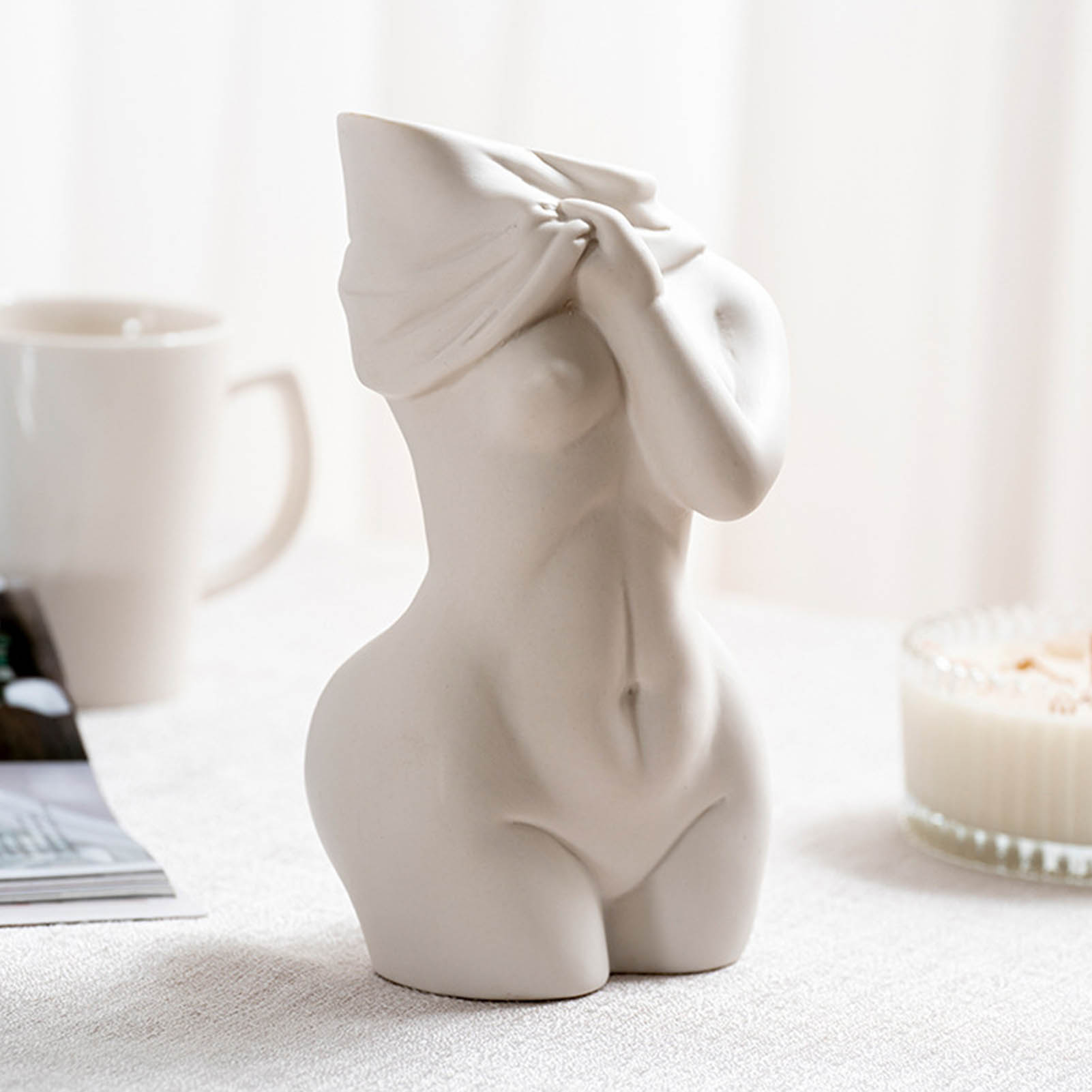 Orélia Maison™ — Vase Décoratif Silhouette Humaine féminine en Céramique